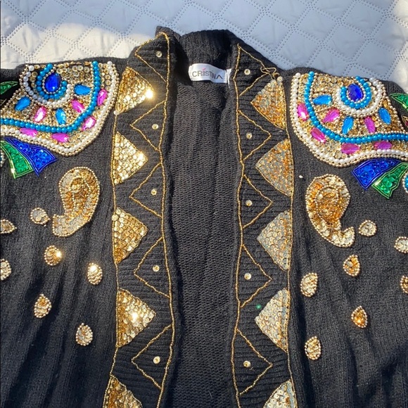 Cristina sweater jacket Blazer size Large L - Picture 4 of 7